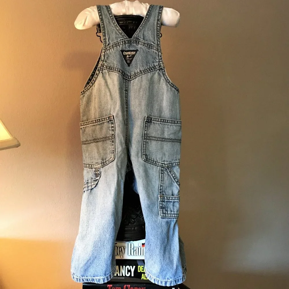 OSHKOSH Felt Logo Denim Overalls | 18M